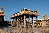 The great Chola temples of Tamil Nadu - The Nataraja temple of Chidambaram. the northern part of the enclosure below the north gopura near the Shivaganga tank. 